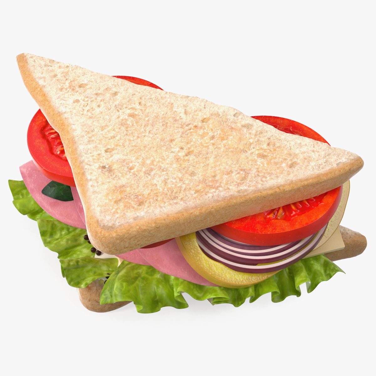 Toasted Home Sandwich Triangle 3d model