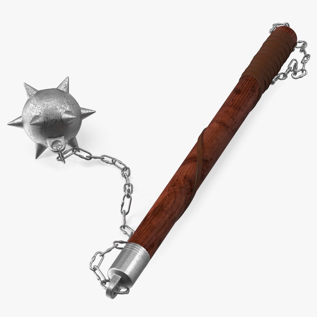 Single Ball Medieval Flail 3d model