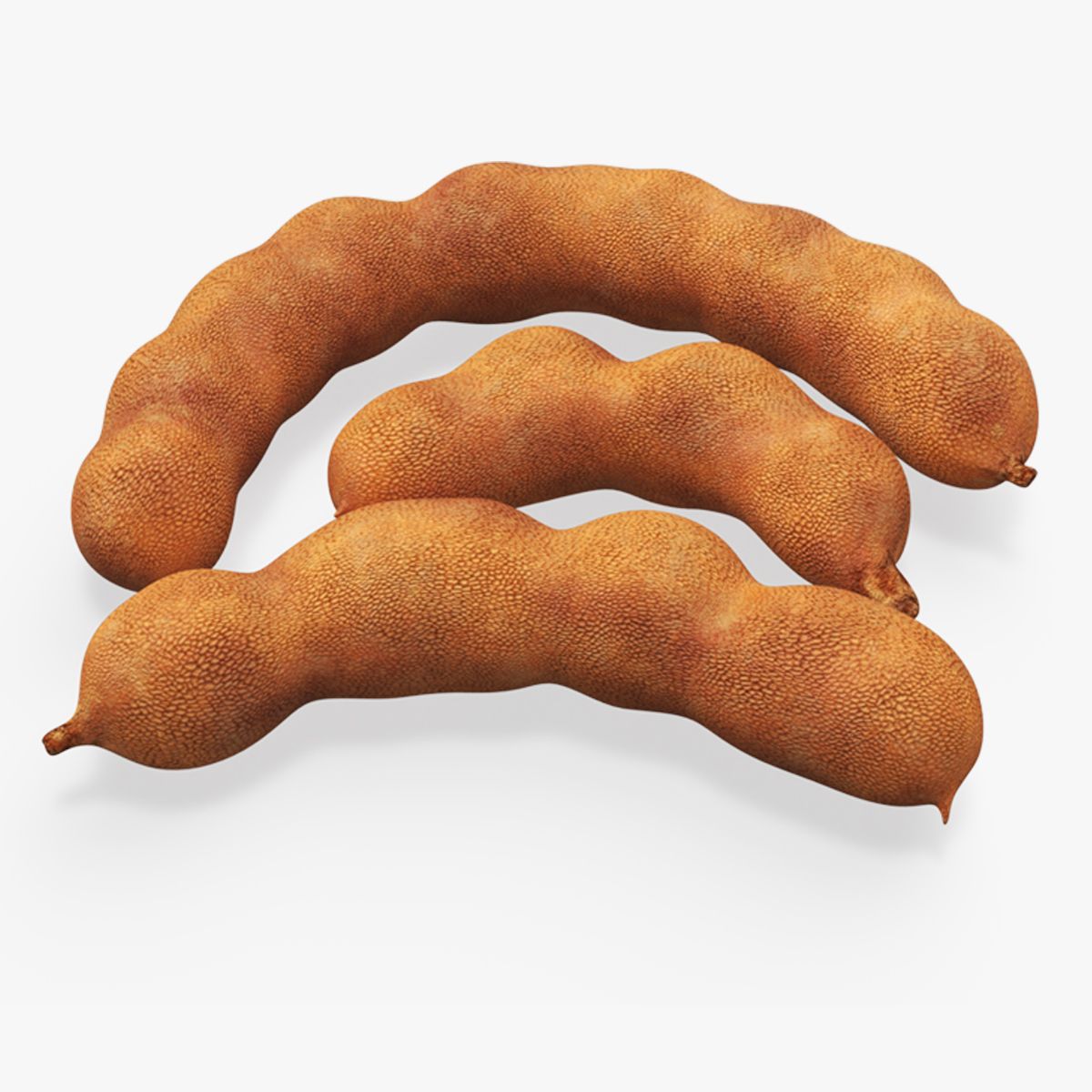 Whole Tamarind Tropical Fruits 3d model