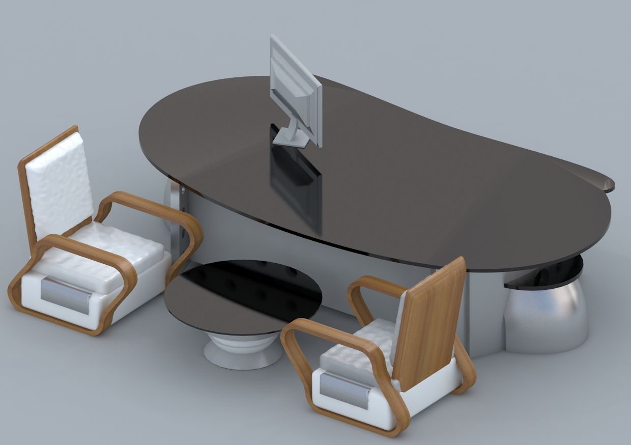 Chair, Office Table, Sofa, Office Furniture 3d model