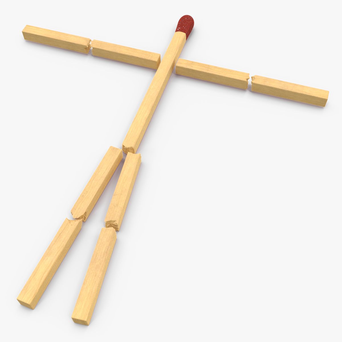 Matchstick Man Rigged 3d model