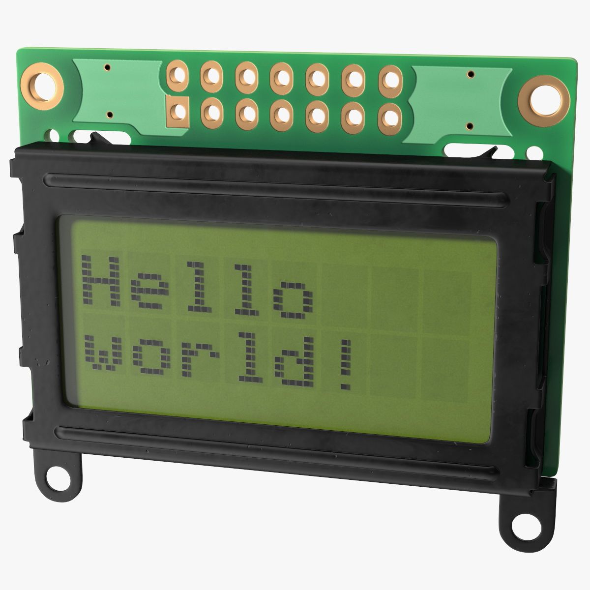 Character LCD Display Green OFF 3d model