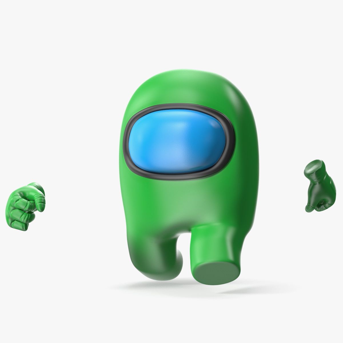 Зеленый среди нас: бегущий персонаж 3d model