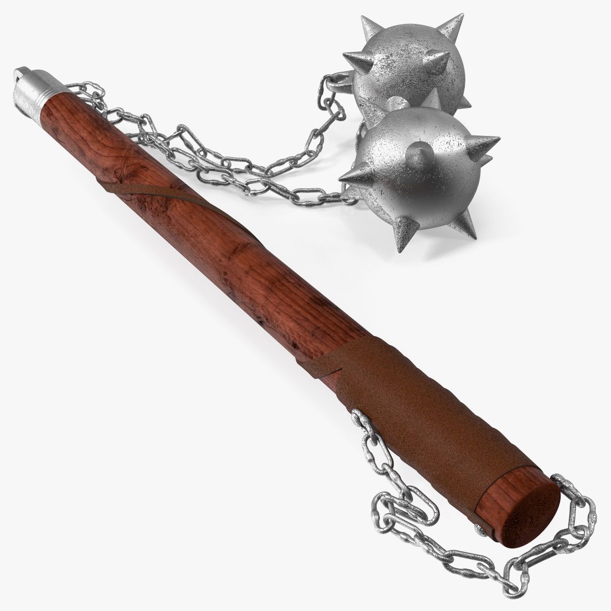 Double Ball Medieval Flail 3d model