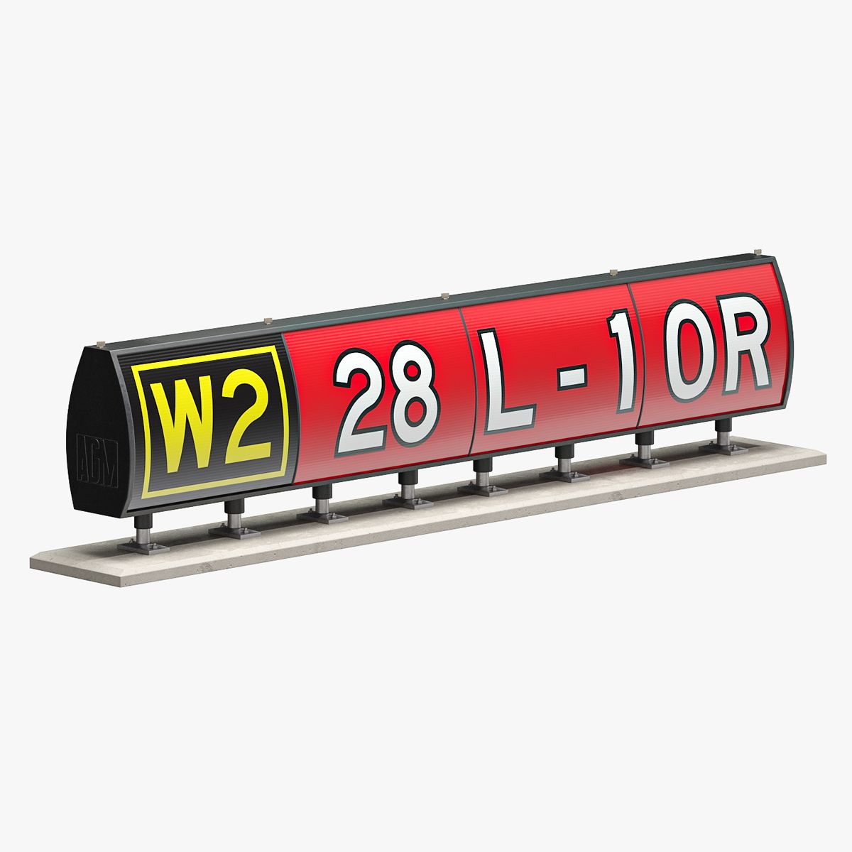 Airport Runway Marking Sign 3d model