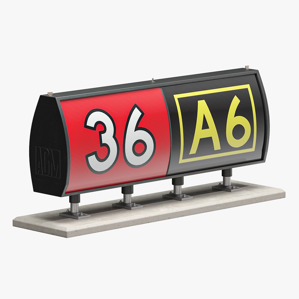 Airfiled Ground Guidance Sign 3d model